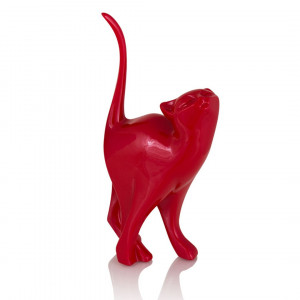 Фигурка кошки Alice, красный, полирезин, 8х5х18 см